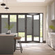 Colorized BiFold Adapt DuoLuxe Anchor Grey Pleated Blind 2085