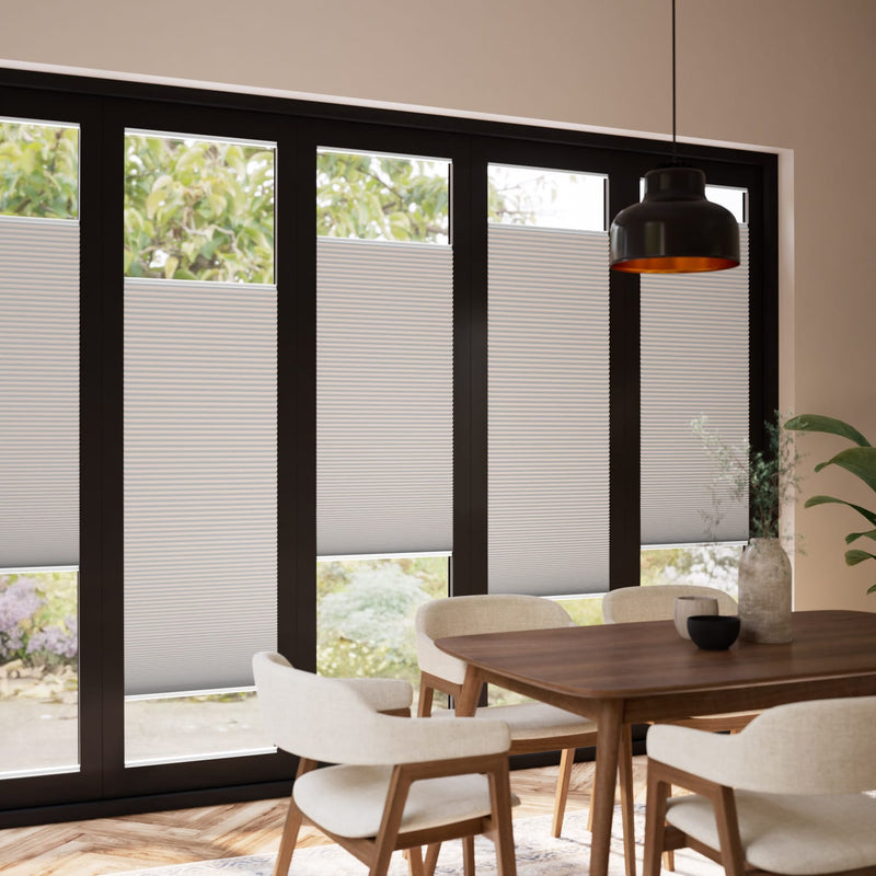 ColorizedZoom BiFold Adapt DuoLuxe Dove Pleated Blind 2089