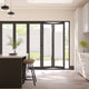 Colorized BiFold Adapt DuoLuxe Ice White Pleated Blind 2090