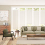 Colorized BiFold Adapt DuoLuxe Soft White Pleated Blind 2095