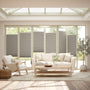 Colorized BiFold Adapt DuoLuxe Modern Grey Pleated Blind 2093