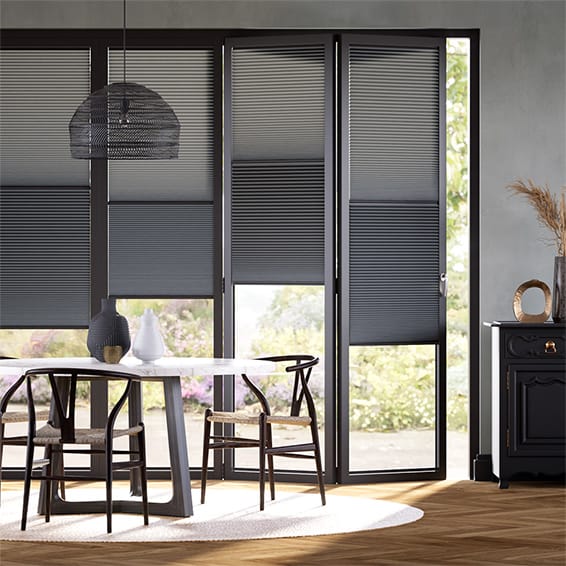 Colorized BiFold Night & Day Duo Andesite Pleated Blind 2106