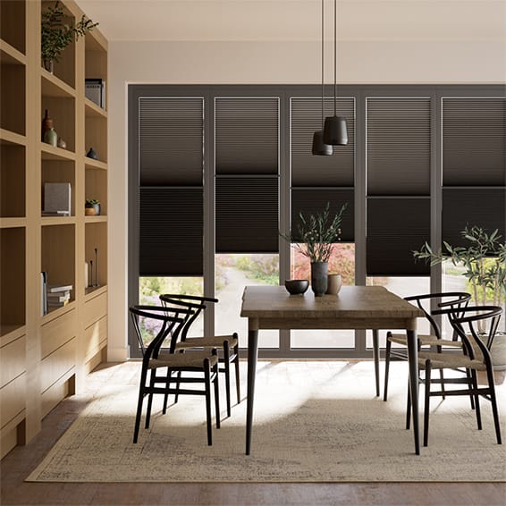 Colorized BiFold Night & Day Duo Basalt Pleated Blind 2107