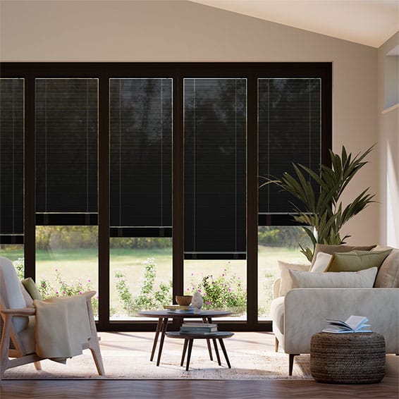 Colorized BiFold Matte Black Venetian - 16mm Slat 2118