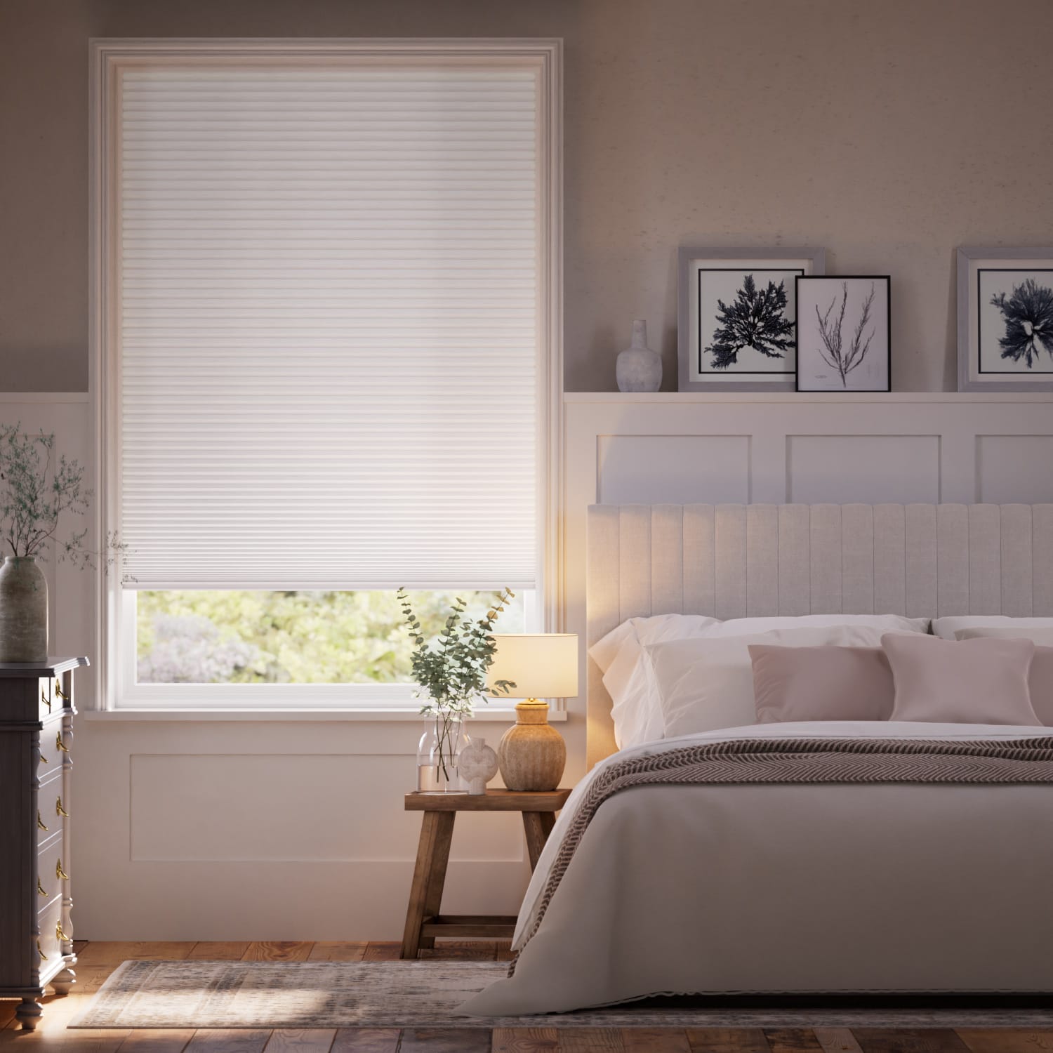 Colorized TotalShade Blackout Frost White Thermal Blind 2127