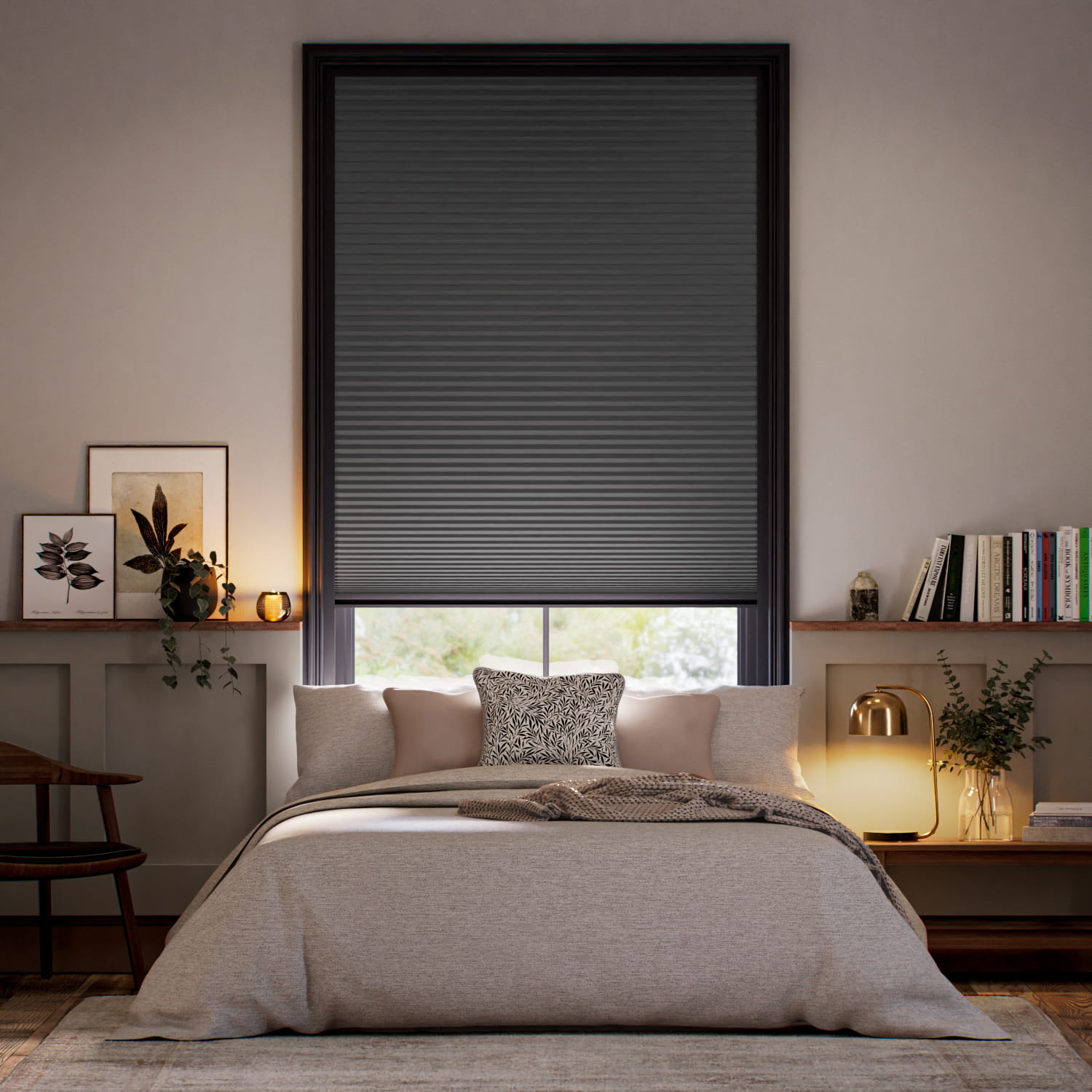 Colorized MaxShade Blackout Pewter Thermal Blind 2146