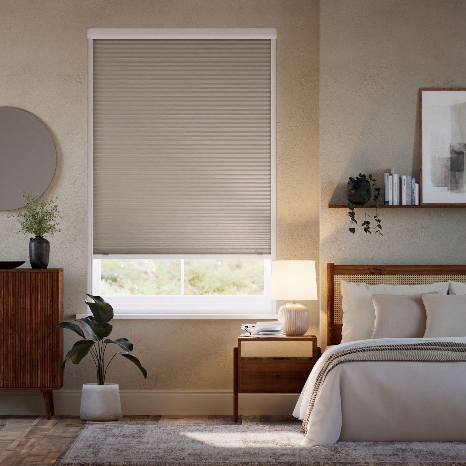 Colorized Click2Shade Complete Blackout Mushroom Thermal Blind 2160