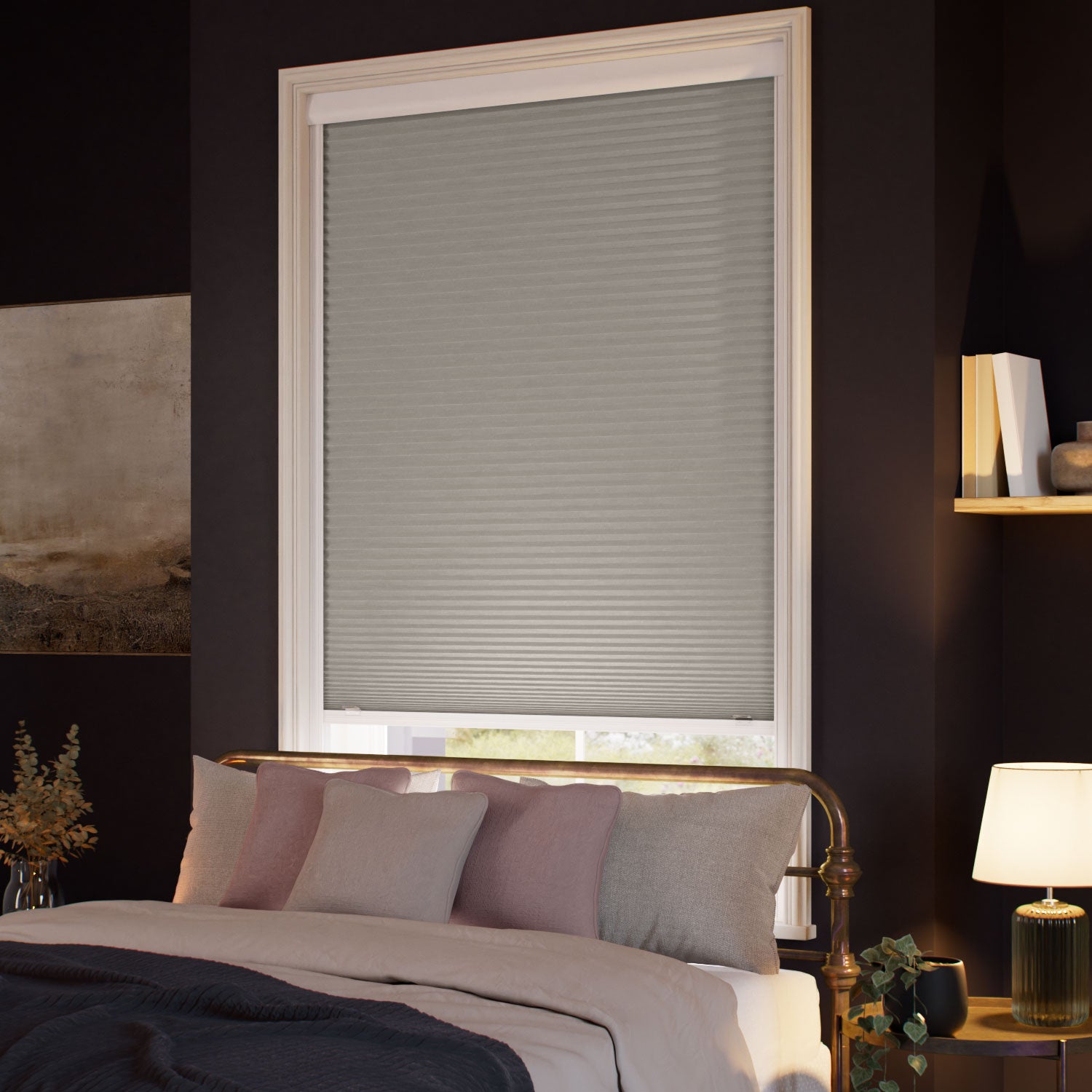 ColorizedZoom Click2Shade Complete Blackout Gainsboro Grey Thermal Blind 2156