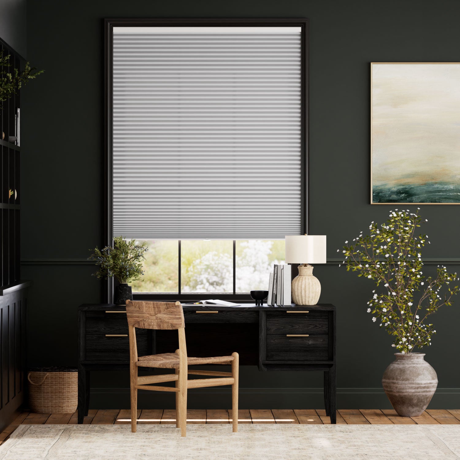 Colorized DuoLight Cordless Graphite Thermal Blind 2177
