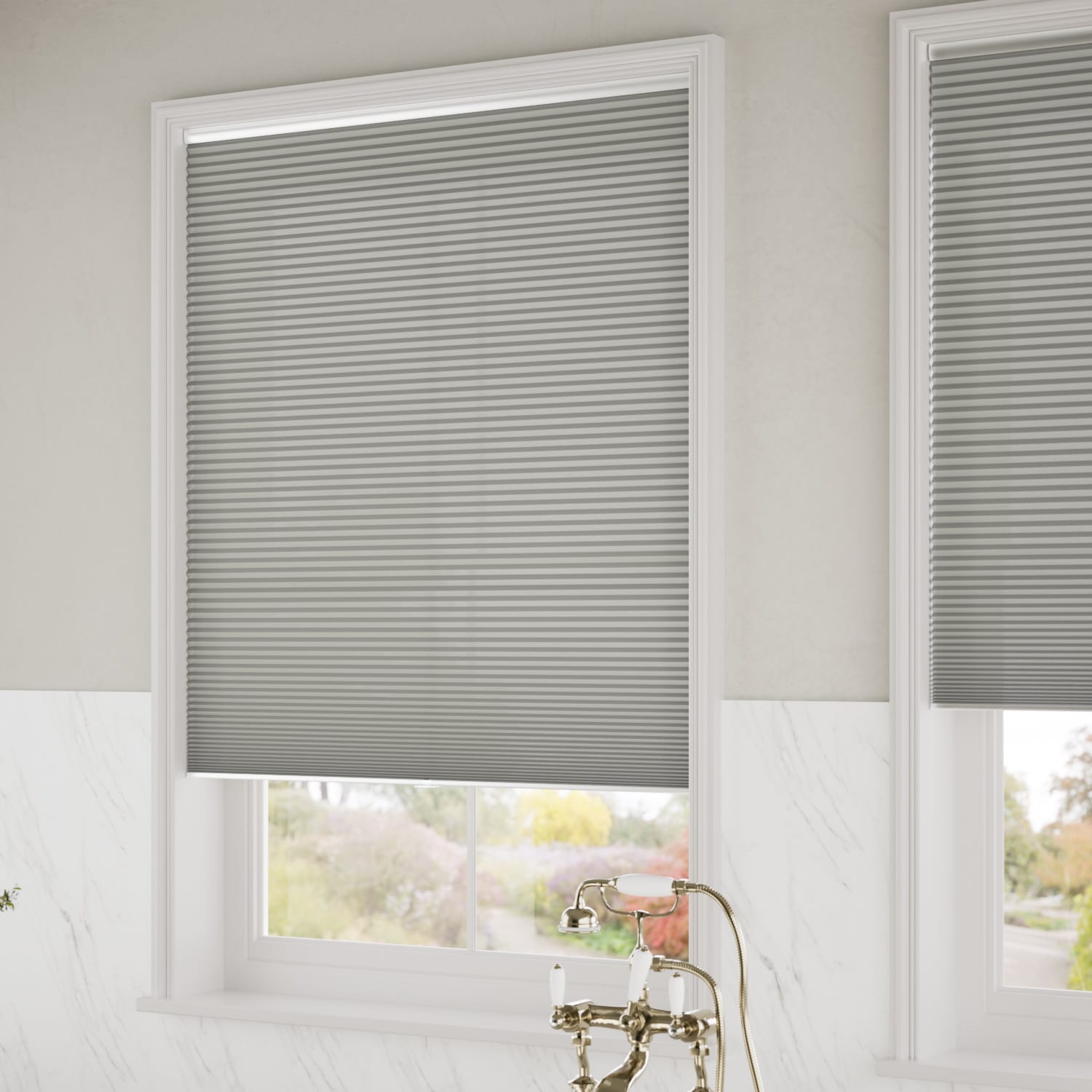 ColorizedZoom DuoLight Cordless Zinc Thermal Blind