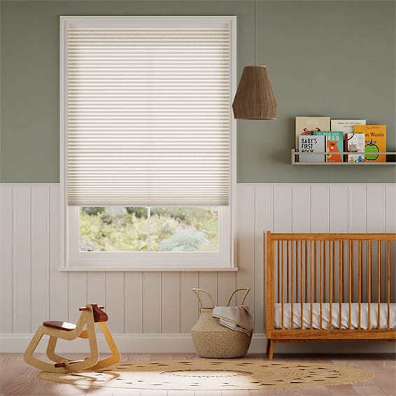 Colorized DuoLight Cordless Strie Limestone Thermal Blind 2190