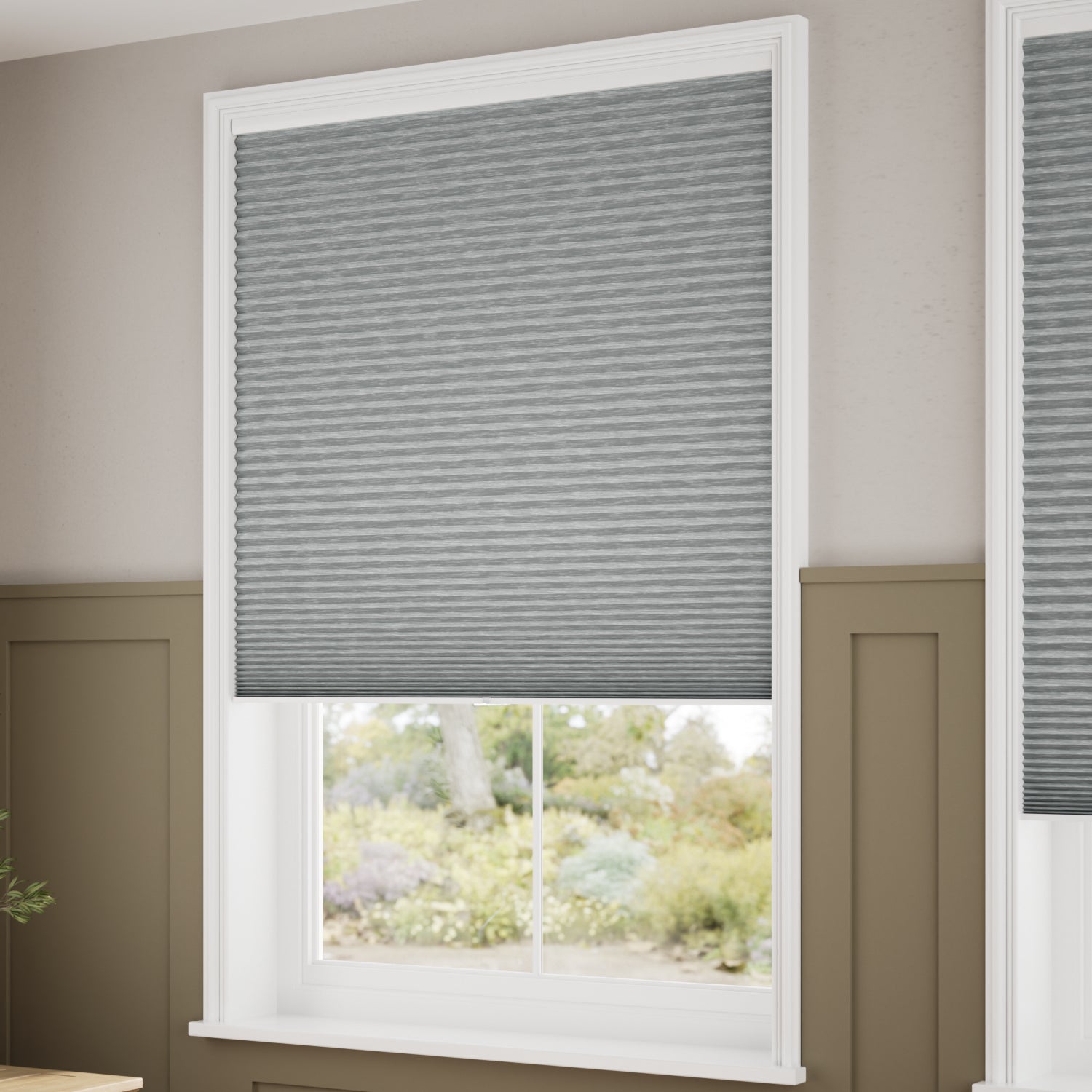 ColorizedZoom DuoShade Cordless Graphite Thermal Blind