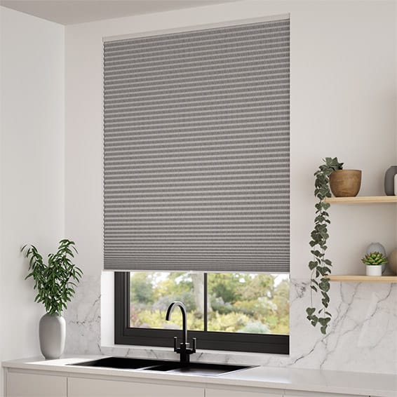 ColorizedZoom DuoShade Cordless Strie Lead Thermal Blind 2216