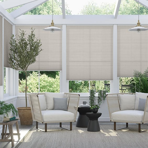 Colorized DuoShade Cordless Mosaic Warm Grey Thermal Blind 2213
