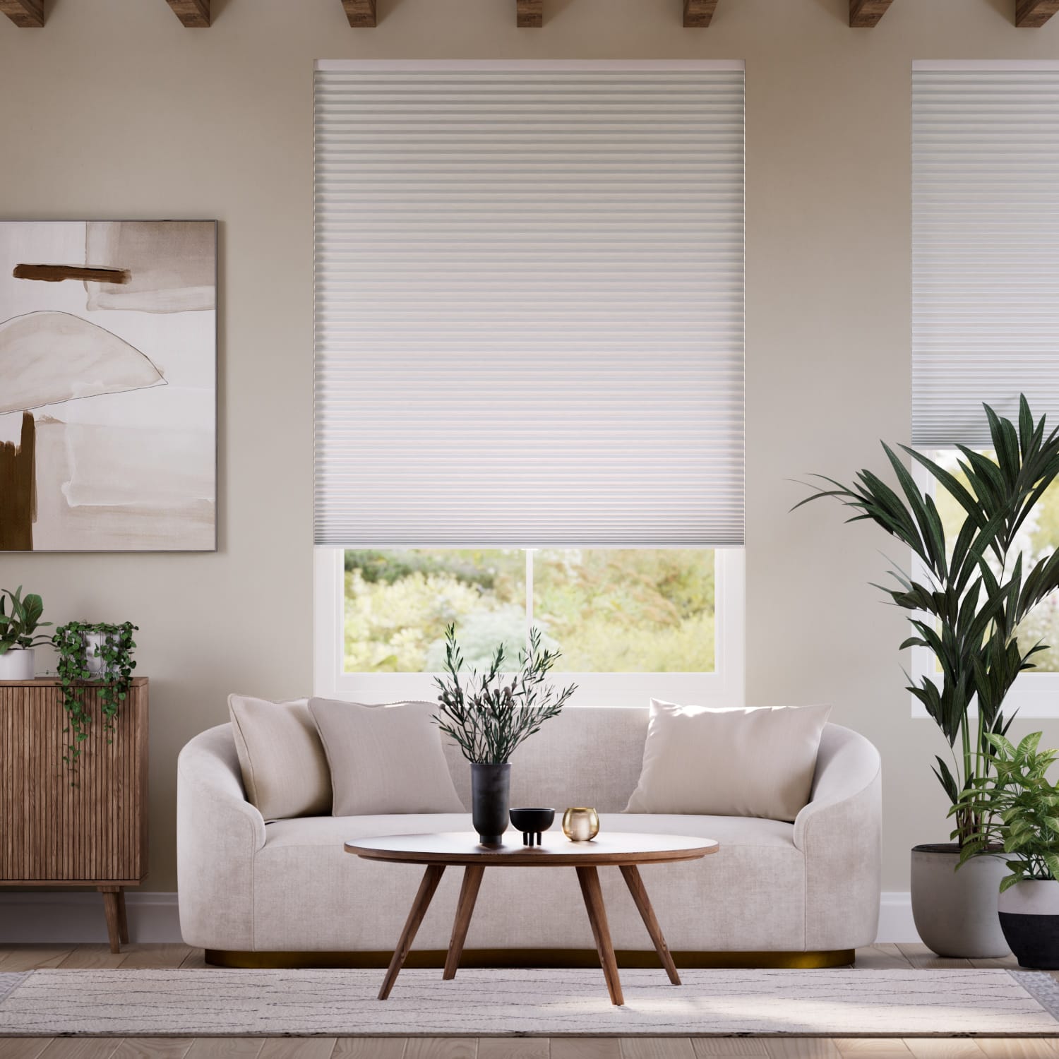 Colorized Double DuoShade Cordless Ash Grey  Thermal Blind 2231