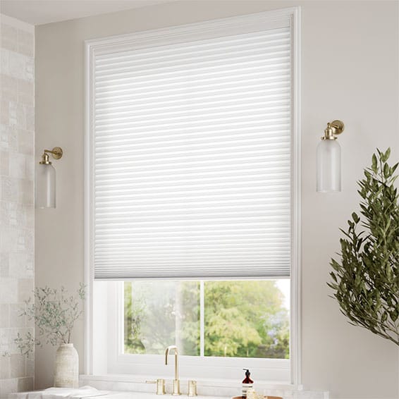 ColorizedZoom Double DuoLight Cordless Arctic White Thermal Blind