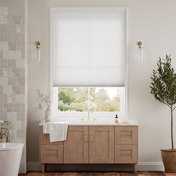 Colorized Double DuoLight Cordless Arctic White Thermal Blind 2235