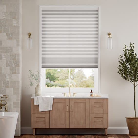Colorized DuoLight Stack Cordless Dove Grey Thermal Blind 2241