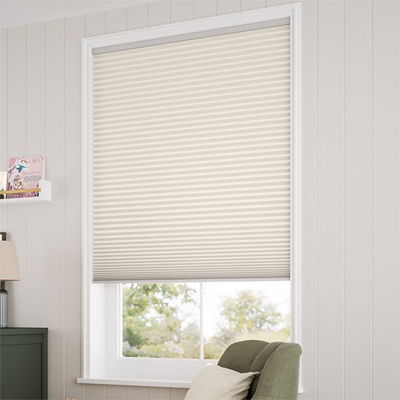 ColorizedZoom DuoShade Stack Cordless Antique White Thermal Blind 2242