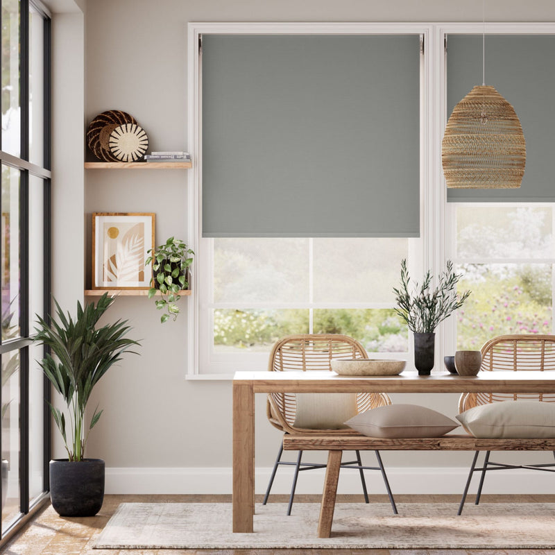 Colorized Atom Coastal Grey  Double Roller Blind 2336