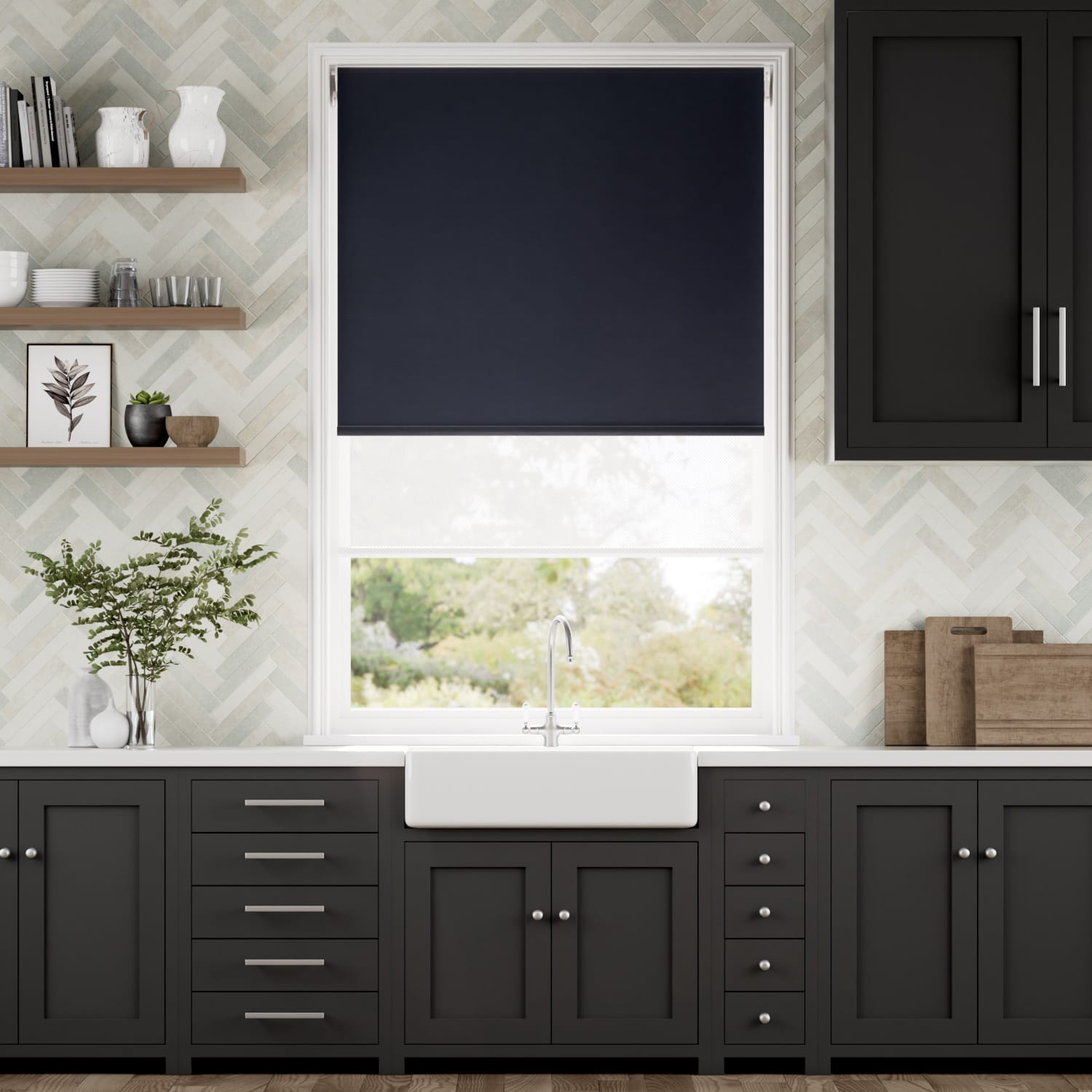 Colorized Atom Ink  Double Roller Blind 2340