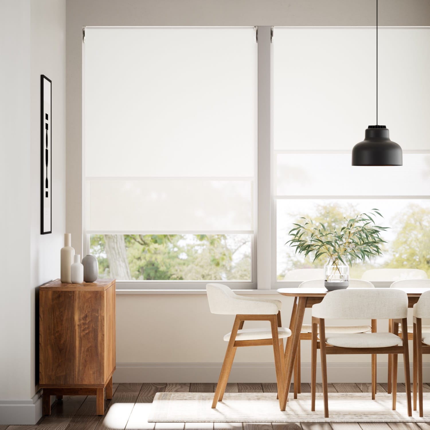 Colorized Eros Snowdrop Double Roller Blind 2358