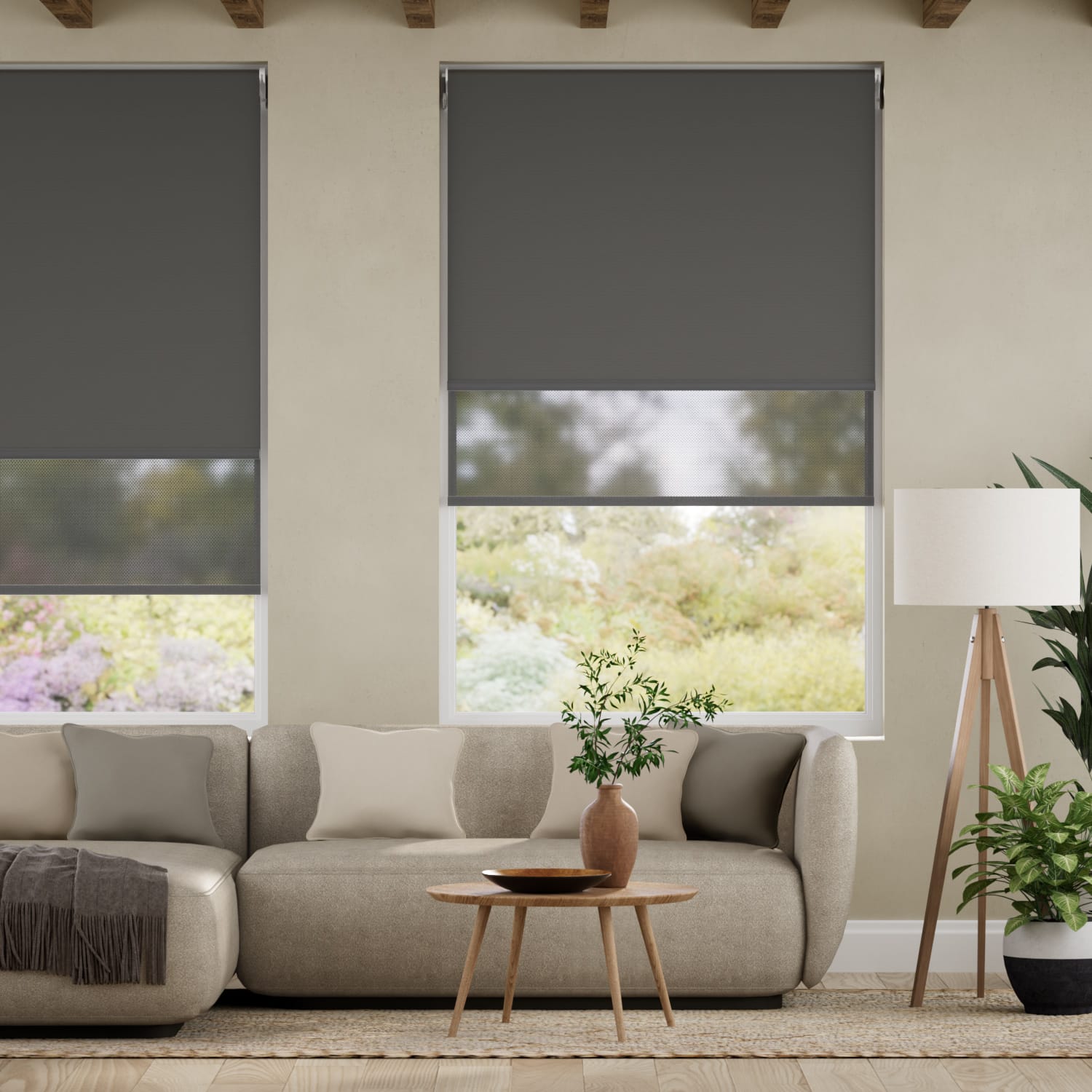 Colorized Eros Paloma Double Roller Blind 2357
