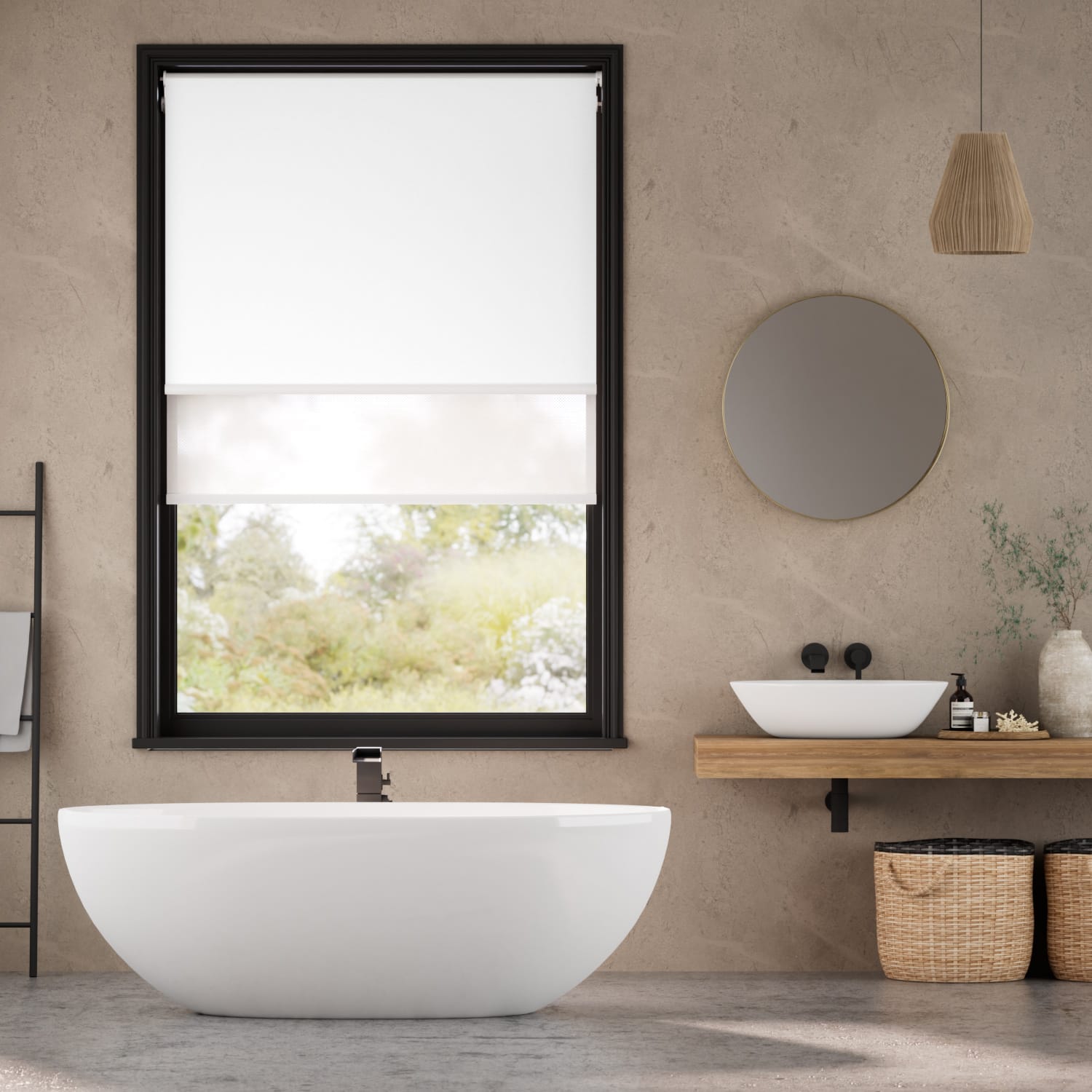 Colorized Equinox Frost Double Roller Blind 2366