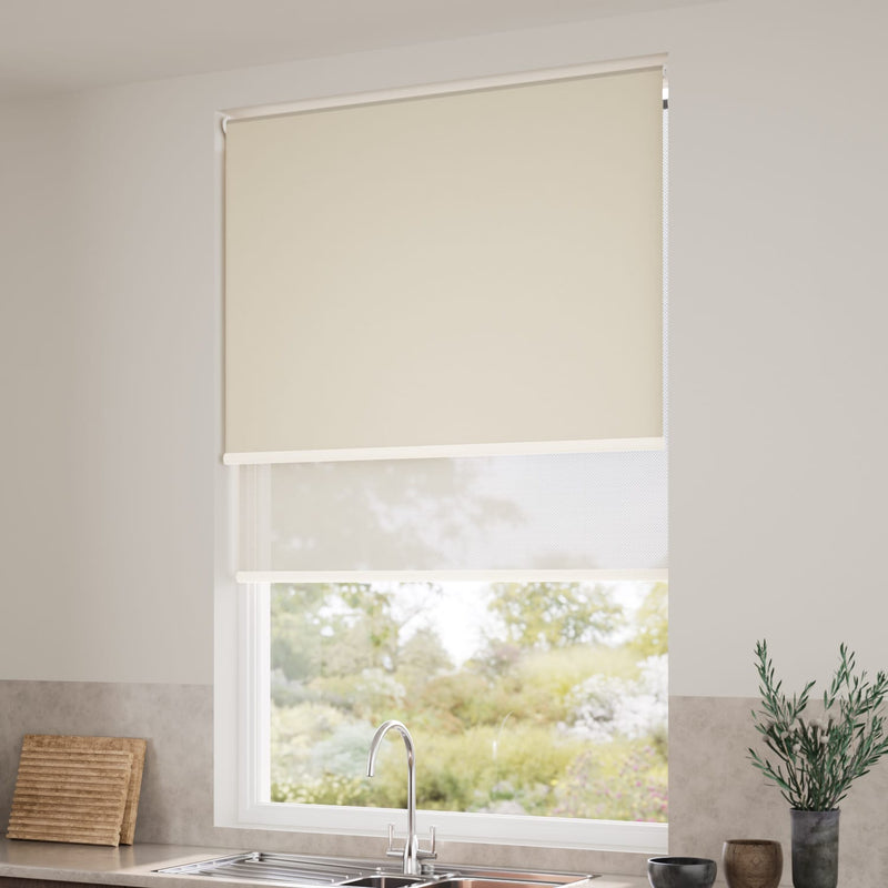 ColorizedZoom Twist2Go Atom Toffee Double Roller Blind 2387
