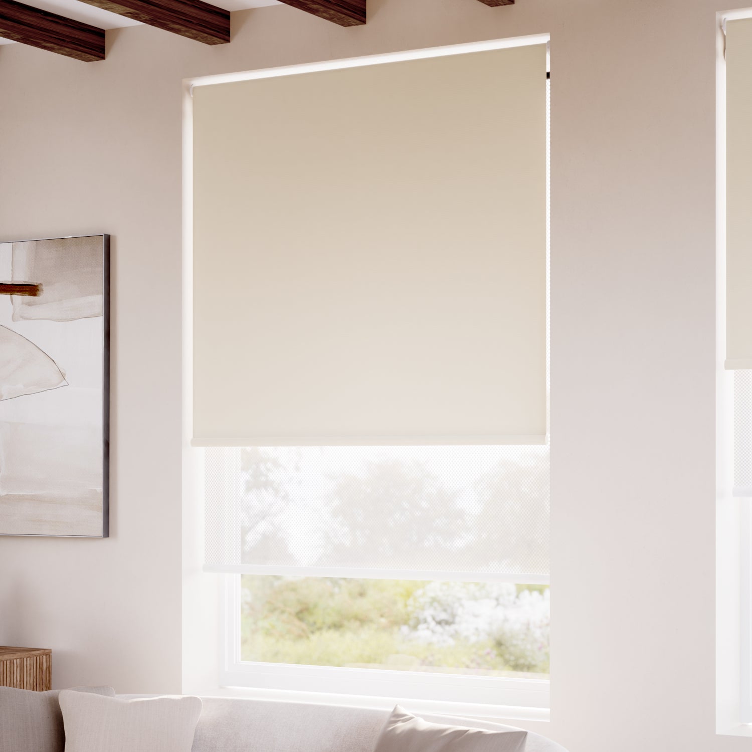 ColorizedZoom Electric Atom Terrazzo  Double Roller Blind 2403