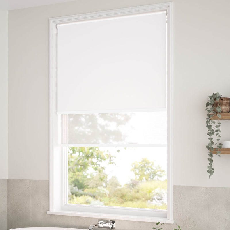 ColorizedZoom Electric Atom Pure White Double Roller Blind 2411