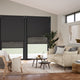 ColorizedZoom Electric Eclipse Iron Grey & Slate Double Roller Blind 2418