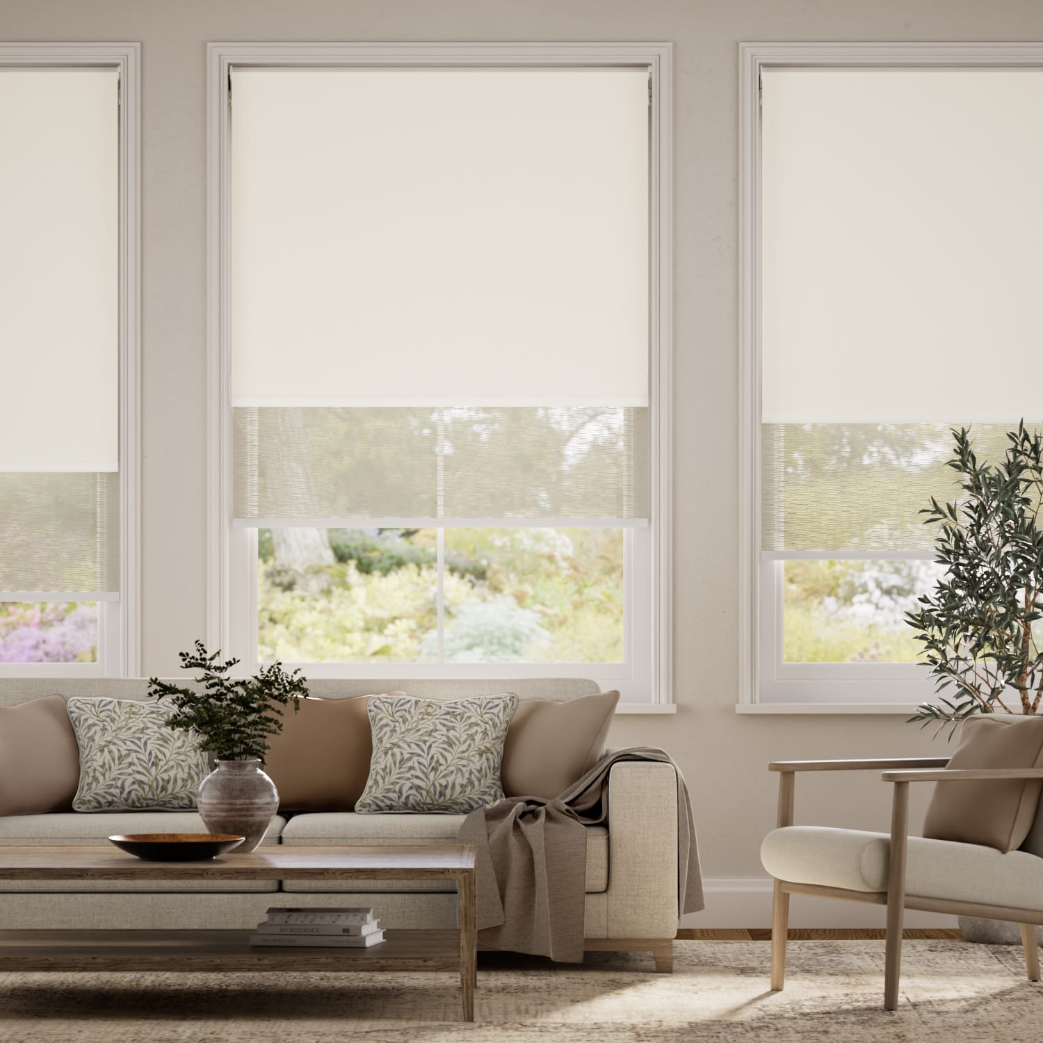 Colorized Twist2Go Alia Sepia Double Roller Blind 2426