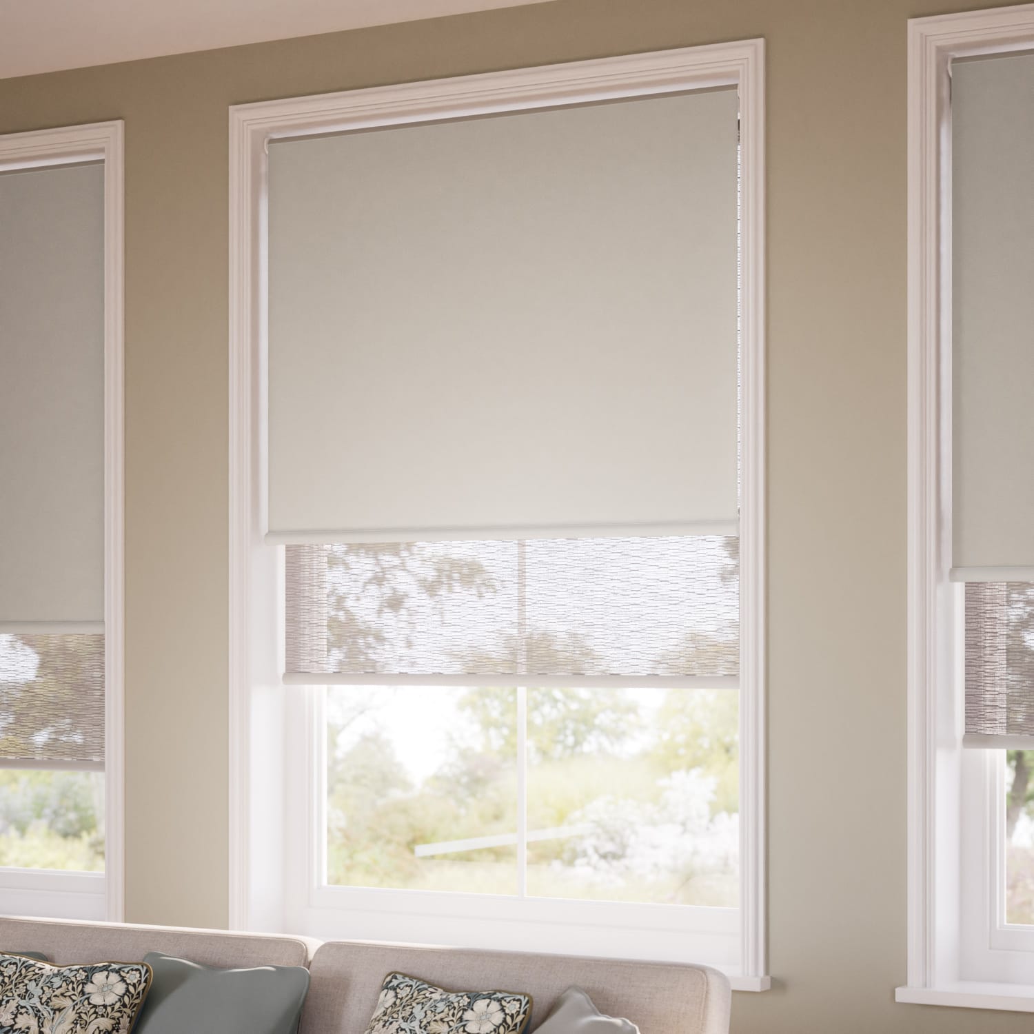 ColorizedZoom Alia Pumice Double Roller Blind 2435