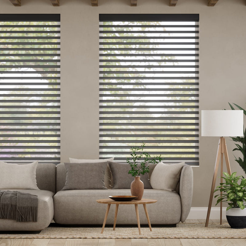 Colorized Illusion Anthracite  Roller Shade 2454