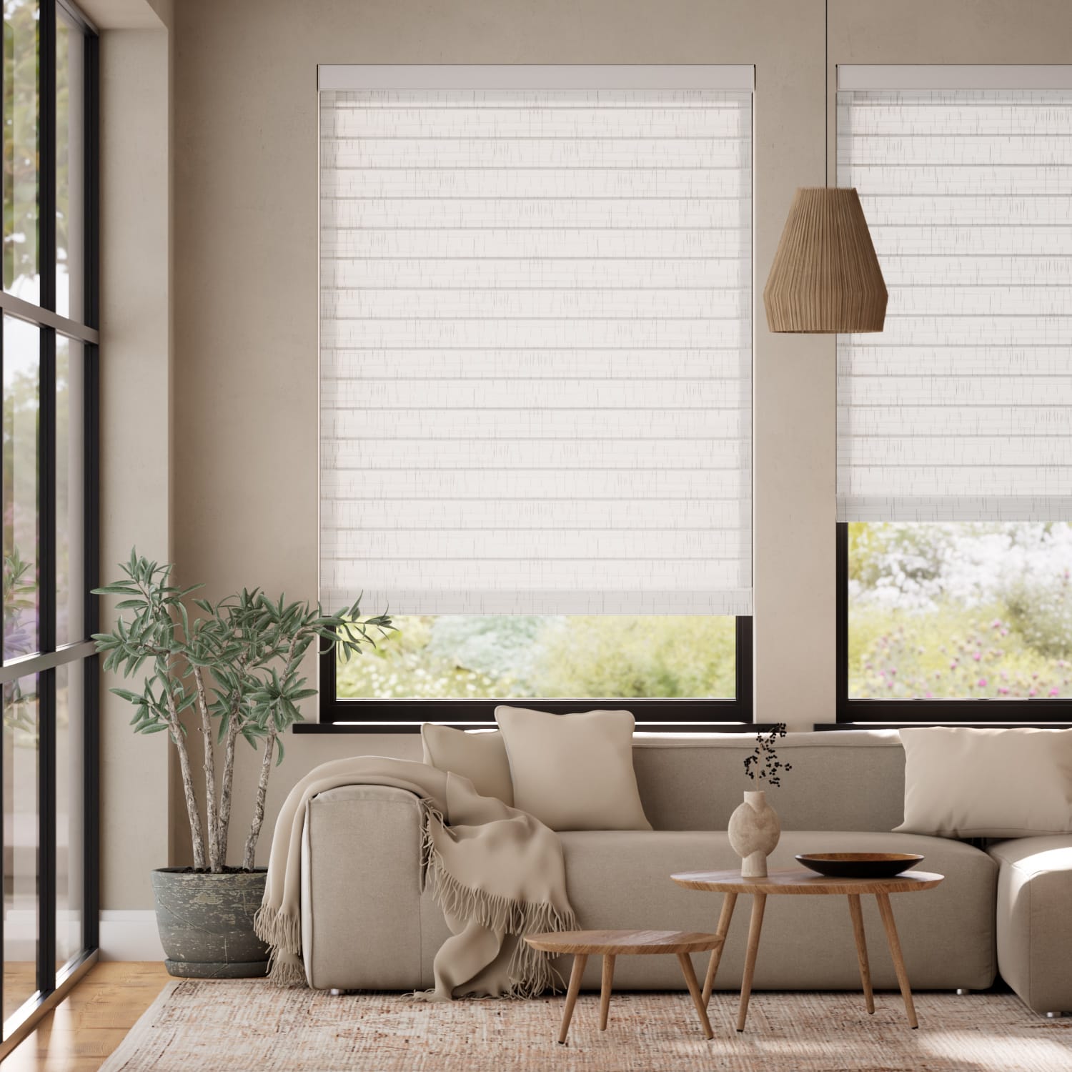 Colorized Illusion Blanc  Roller Shade 2455