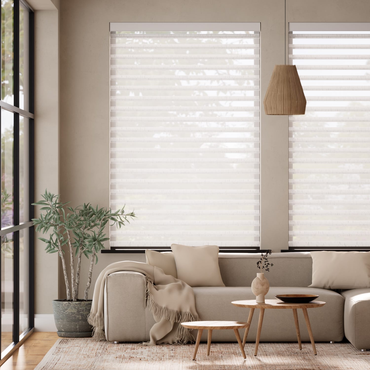 ColorizedZoom Illusion Blanc  Roller Shade 2455
