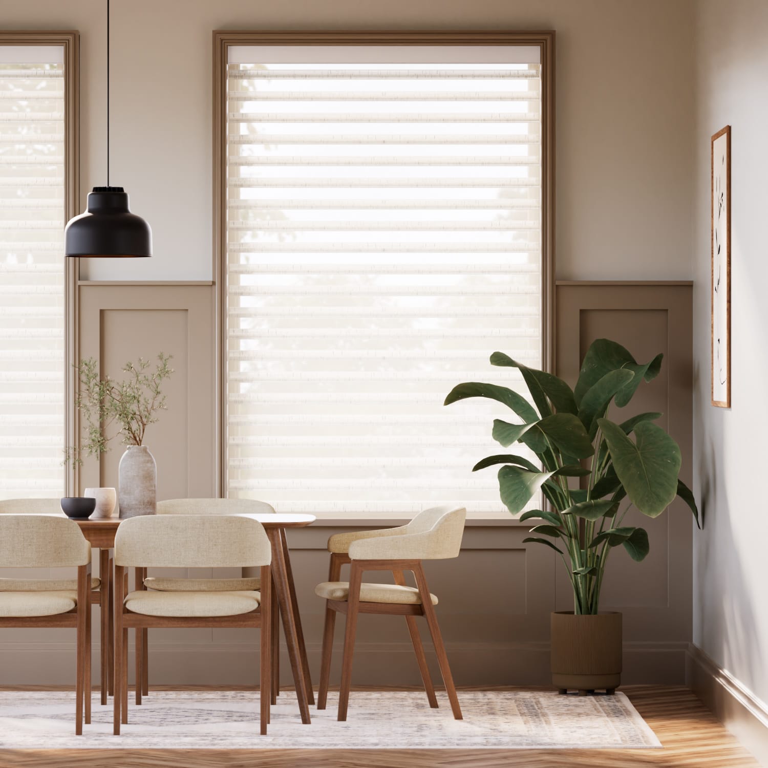 ColorizedZoom Illusion Ecru  Roller Shade 2457