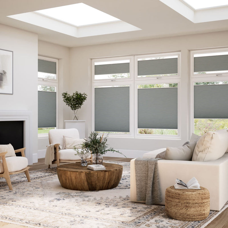 ColorizedZoom PerfectFIT DuoShade Nickel Grey Thermal Blind 2496