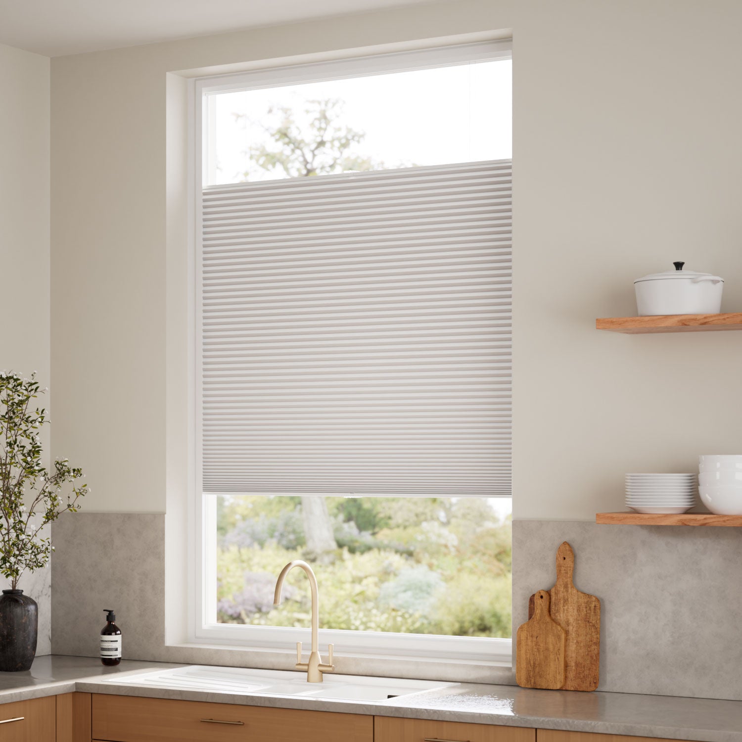 ColorizedZoom PerfectFIT DuoLight Ash Grey Thermal Blind 2521
