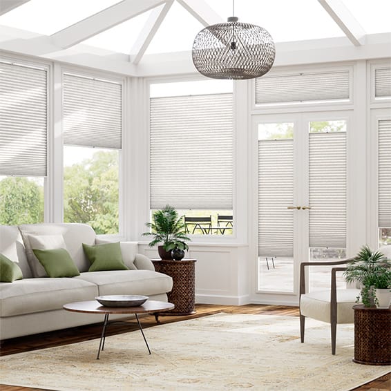ColorizedZoom PerfectFIT DuoLight Crackle Alabaster Thermal Blind 2539