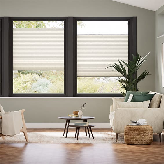 Colorized PerfectFIT DuoLight Strie Limestone Thermal Blind 2544