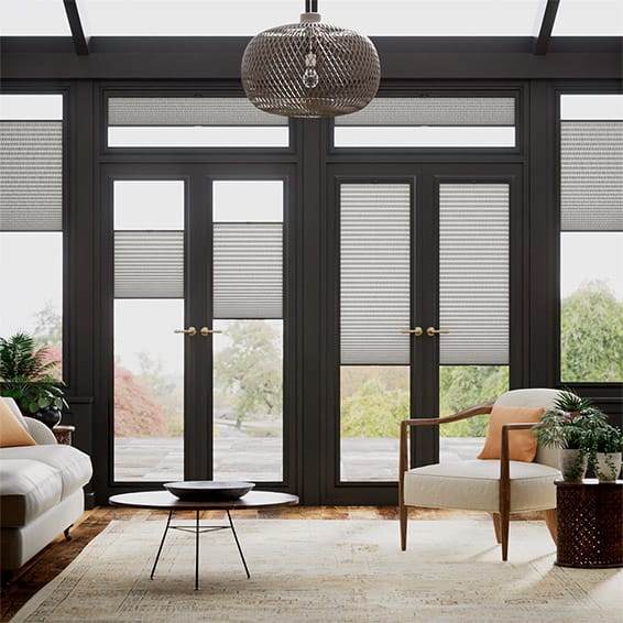 Colorized PerfectFIT DuoShade Strie Soft Grey Thermal Blind 2550