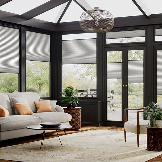 ColorizedZoom PerfectFIT DuoShade Strie Soft Grey Thermal Blind 2550