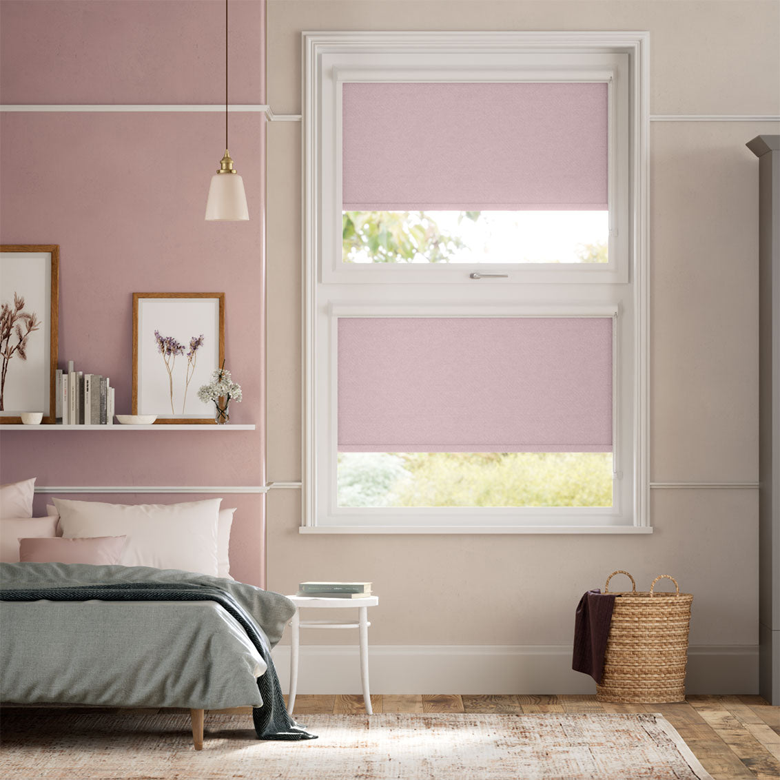 Colorized PerfectFIT Florence Blackout Rosewater Roller Blind 2565