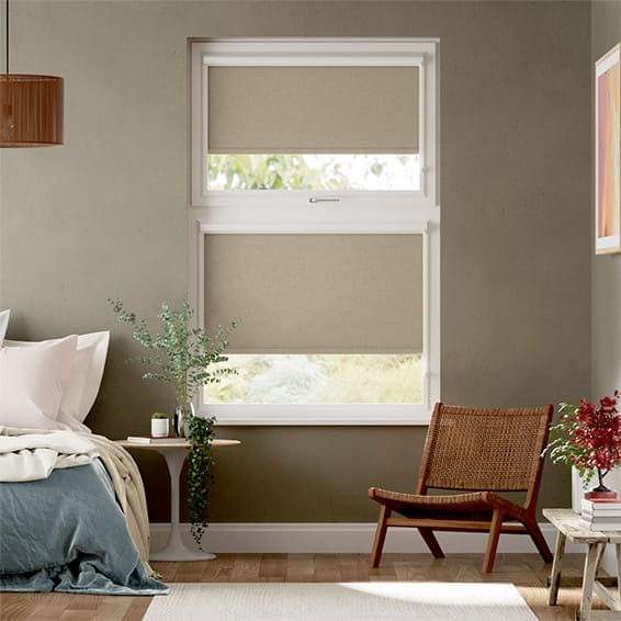 Colorized PerfectFIT Florence Blackout Mink Roller Blind 2561