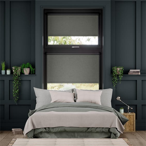 Colorized PerfectFIT Florence Blackout Smoky Grey Roller Blind 2566