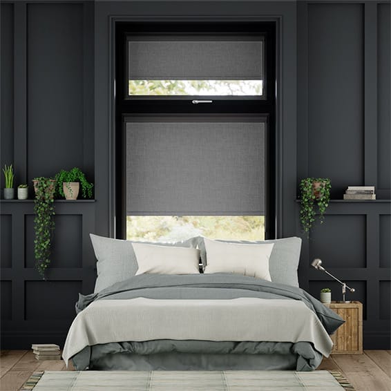 Colorized PerfectFIT Canali Blackout Steeple Grey Roller Blind 2575