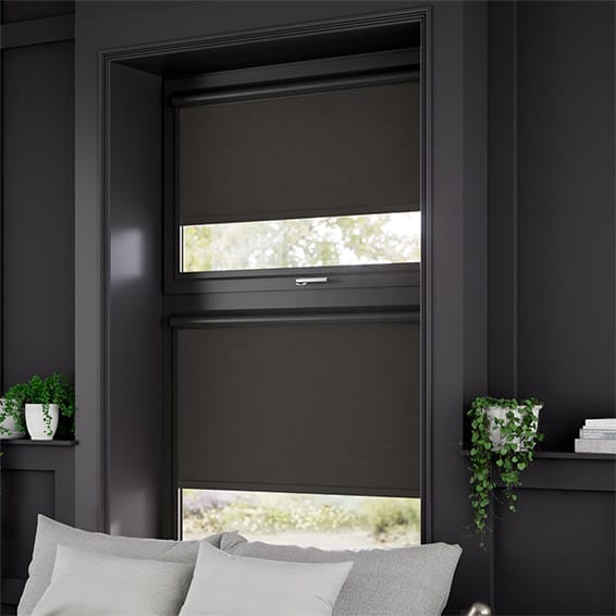 ColorizedZoom PerfectFIT Chromium Thermal Blackout Black  Roller Blind 2578