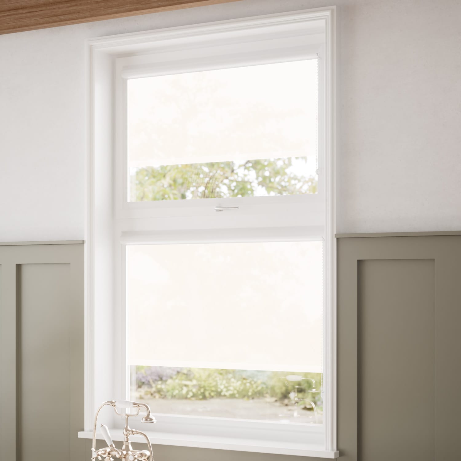 ColorizedZoom PerfectFIT Palermo Warm White Roller Blind 2584